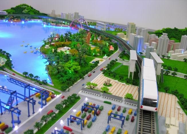 黄龙县港口沙盘